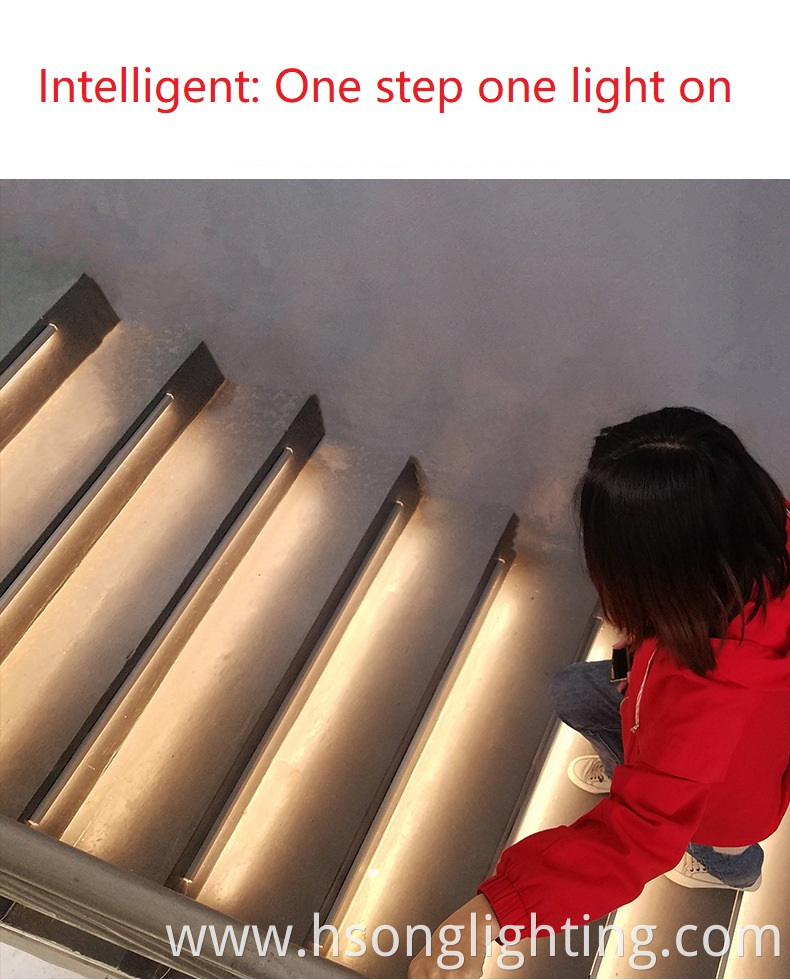 Popular design DC12V 12 step 22 steps with infrared led stair light with sensor led step light